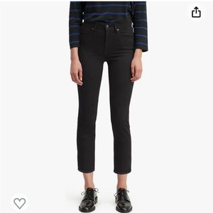 BNWT Black Levi’s 724 Straight Crop Jeans